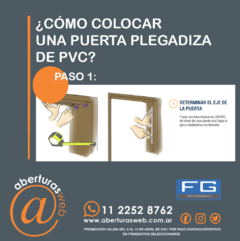 Puerta Plegadiza de PVC Tablilla 10mm 1,18 x 2,00 - Aberturas Web
