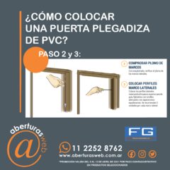 Imagen de Puerta Plegadiza de PVC Tablilla 10mm 1,18 x 2,00