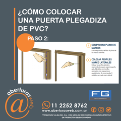 Puerta Plegadiza de PVC Tablilla 10mm 0,84 x 2,00 - tienda online