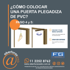 Puerta Plegadiza de PVC Tablilla 10mm 1,18 x 2,00