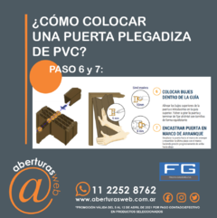 Puerta Plegadiza de PVC Tablilla 10mm 0,84 x 2,00 - comprar online