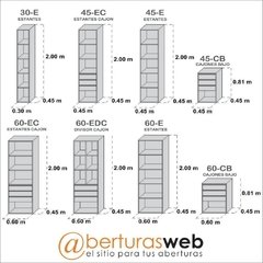 Modulo Cajones Interior Placard 45-CB Laricina / Wengue / Cedro - comprar online