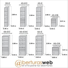 Modulo Interior Placard E30 Laricina / Wengue / Cedro - comprar online
