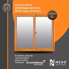 Ventana pvc simil madera nexo aberturas web