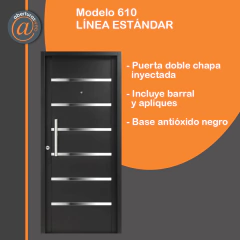 doble chapa inyectada puerta ademar modelo 610 aberturas web