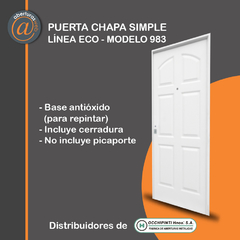 PUERTA CHAPA SIMPLE OCCHIPINTI ABERTURAS WEB ECONOMICA