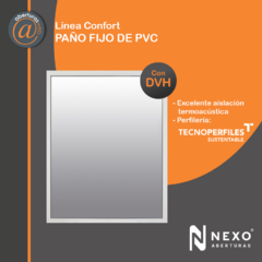 Paño Fijo PVC Blanco Linea confort DVH nexo aberturas web