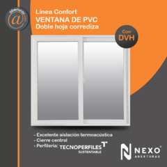 Ventana de PVC Blanco Linea confort con DVH 3/9/3 de 1,50 x 1,00