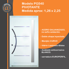 PG540 NEXO PUERTA PIVOTANTE ABERTURAS WEB