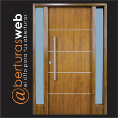 Puerta con laterales Simil Madera Nexo DR084 Pintura Final DeLuxe 0,80 en internet