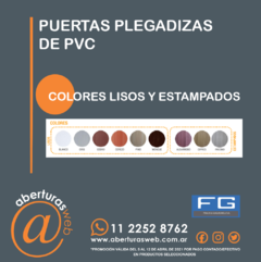 Puerta Plegadiza de PVC Tablilla 10mm 1,18 x 2,00 en internet