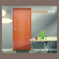 Puerta Placa Americana Cedro 0,80 marco chapa22 Gromanti apta Durlock - comprar online