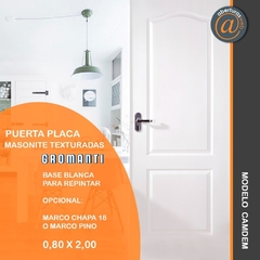 Puerta Placa Texturada Avalon - Camdem - Colonial 0,80/0,90 Marco CHAPA18 y Pino Finger GROMANTI - comprar online