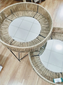 Mesa Nórdica con Espejo Beige - comprar online