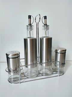 Set Aceitera, Vinagrega, Salero y Pimentero