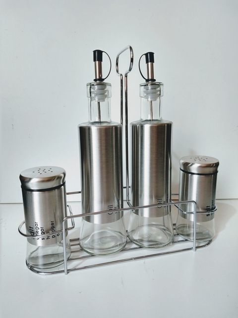 Set Aceitera, Vinagrega, Salero y Pimentero