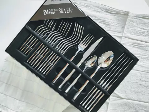 Set Cubiertos Viena Silver x24