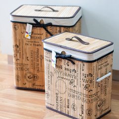 Cesto para Ropa Frases - NATURAL