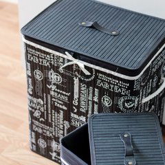 Cesto para Ropa Frases - NEGRO - comprar online
