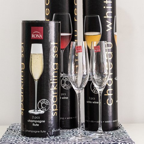 Set x2 Copas de Champagne Cristal Rona