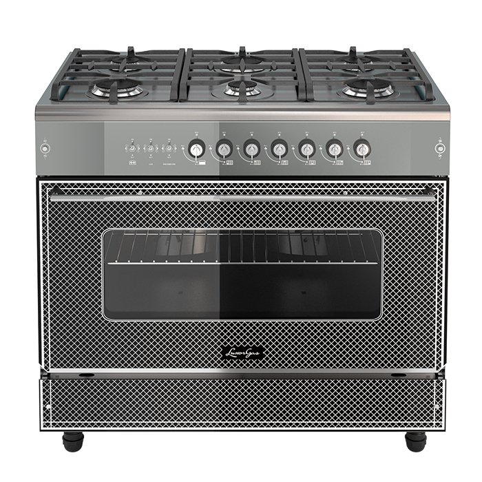 Cocina BLACK 900 - 6 Hornallas(CON MOTOR CONVECTOR FORZADOR)
