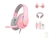 AURICULARES GAMMER OVANSU OS-AUG700P (ROSA) +MIC+LEDS (4 PINES)