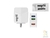 CARGADOR 220-USB NS-FU534UQ (sal:5VDC/3.6Amp) 2-USBx2.4A+1-USBx3.6A