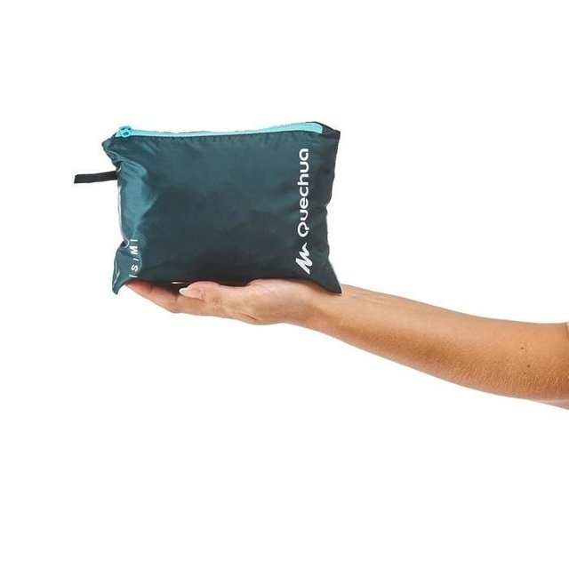 CHAQUETA IMPERMEABLE DE MONTAÑA Y TREKKING, QUECHUA,NH 100 RAINCUT,MUJER,  TURQUESA - Trekking House Perú