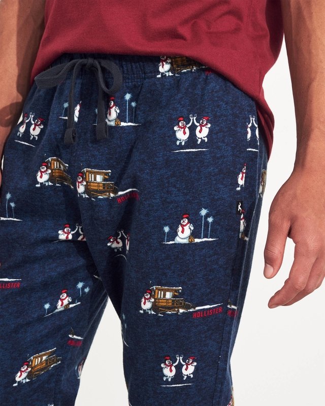PANTALON TIPO JOGGING DE FRANELA PARA DORMIR HOLLISTER HOMBRE