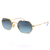 Óculos de Sol Ray Ban Octagonal Dourado Lentes Azul Degradê
