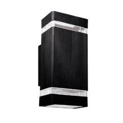 Artef. Bid. p/pared IP44 - NEGRO O ALUMINIO