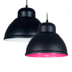 Colgante campana alum. - E27
