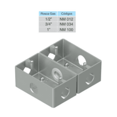 Niple p/cajas múlt. NM - Medidas varias - comprar online