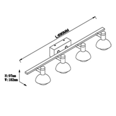 Artef. LED p/pared cálido - MEDIDAS VARIAS en internet