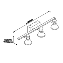 Artef. LED p/pared cálido - MEDIDAS VARIAS - comprar online