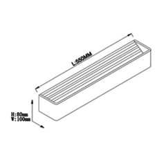 Artef. LED p/pared cálido - MEDIDAS VARIAS - Electricidad Escobar