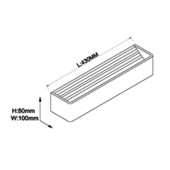 Artef. LED p/pared cálido - MEDIDAS VARIAS - tienda online