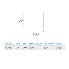 Artef. Bidi. LED 3W p/pared IP20 en internet