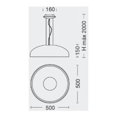 Colgante LED 26W - BLANCO O NEGRO - comprar online