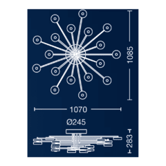 Artef. p/techo LED 86W Dimerizable - comprar online