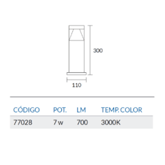 Farola LED 7W IP54 - 30CM en internet