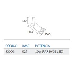Cabezal PAR30 - BLANCO O NEGRO - comprar online
