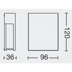 Artef. LED 4.8W rasante p/pared IP54 - comprar online