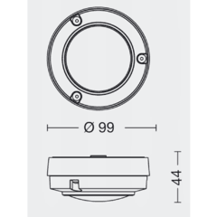 Artef. LED 2.2W p/pared IP54 - comprar online