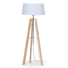 Lámpara de pie madera - E27