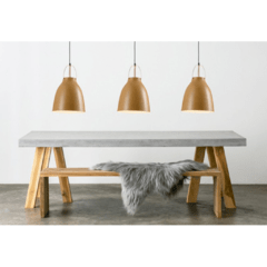 Colgante 1 luz madera E27 - comprar online