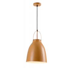 Colgante 1 luz madera E27