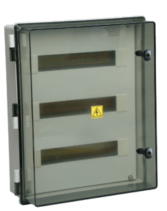 Gabinete est. IP65 - Tapa tran. - P/Tableros DIN en internet