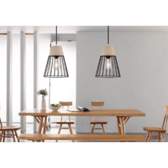 Colgante jaula 1 luz hormigón E27 - comprar online