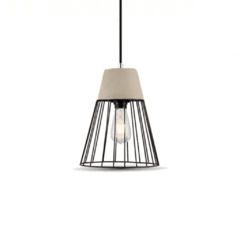 Colgante jaula 1 luz hormigón E27